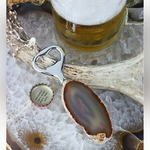 Agate Bottle Opener 4.75” x 5” in length New